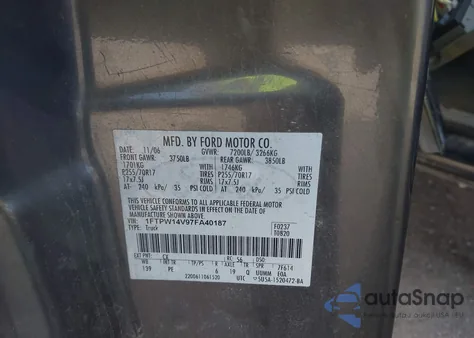 2007 Ford F-150 Fx4/Lariat/Xlt from USA, damaged, VIN 1FTPW14V97FA40187